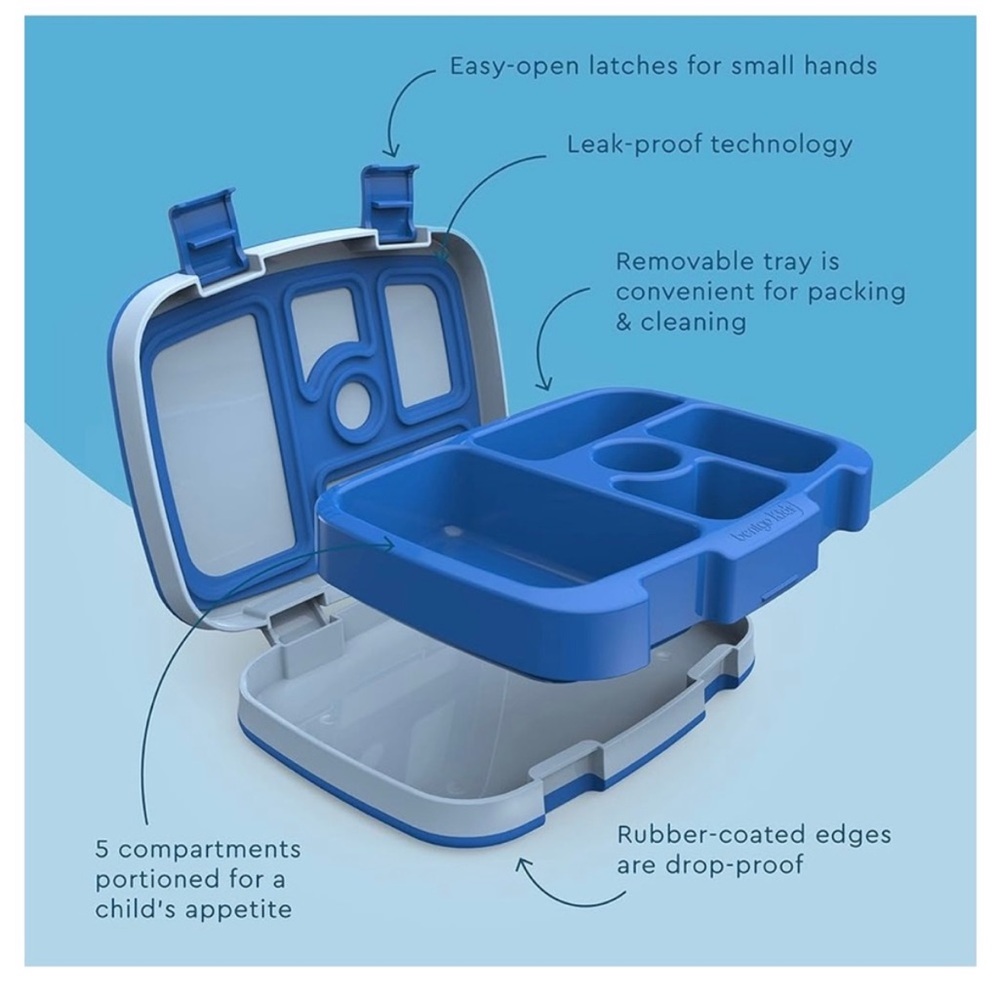 Bentgo Kids lunchbox. Brand new! Blue - Picture 8 of 12